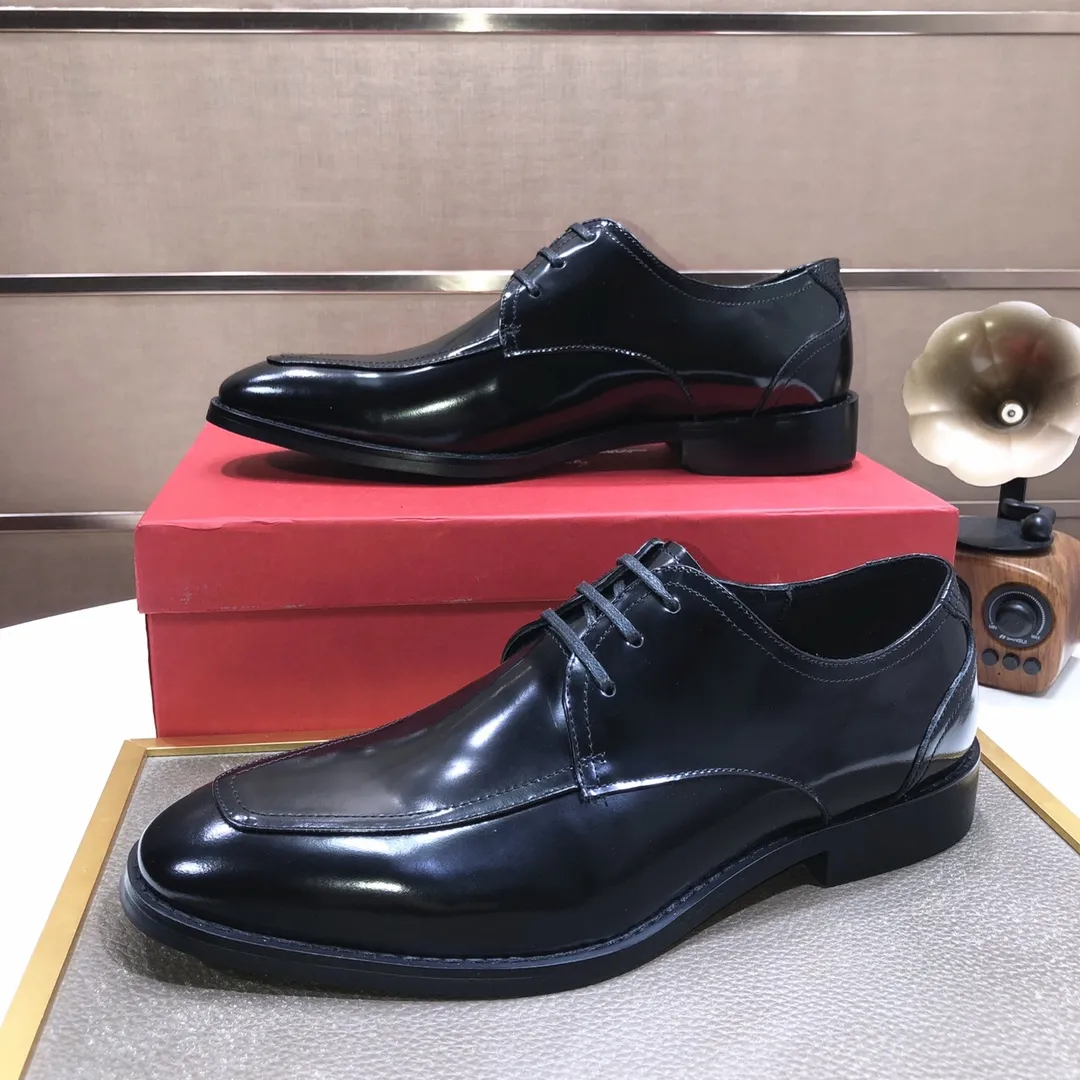 Men's shoes 💰480💰[Ferragamo/Ferragamo] The latest model in the counter, original imported cowhide fabric + sheepskin lining + original luxury metal buckle + original combination outsole, no pressure in comparison 38--44 (custom-made for 45, non-refundable)
